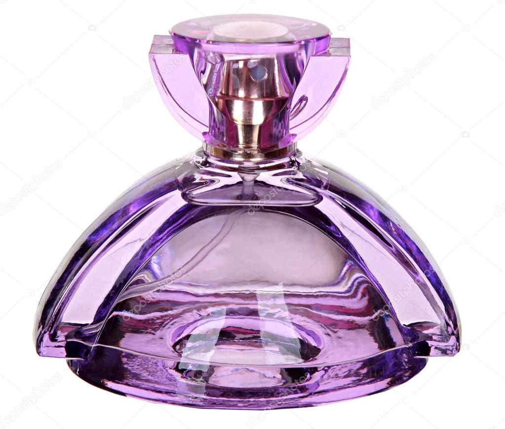 Perfume bottle on the white background