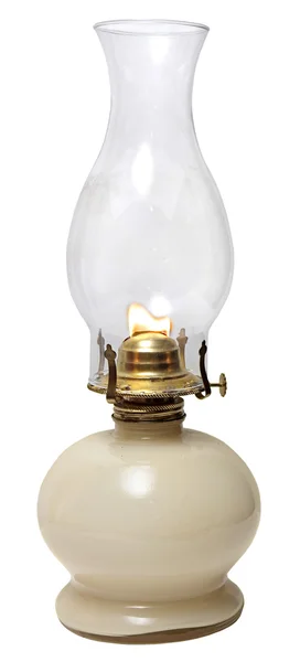 Oude kerosine lamp geïsoleerd op witte achtergrond . — Stockfoto