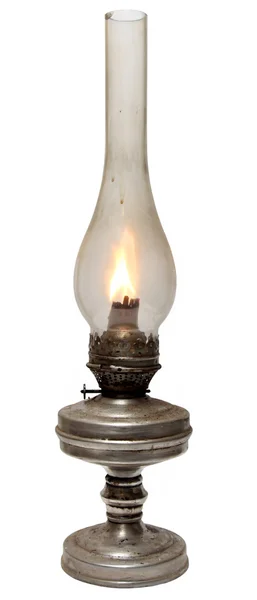 Old kerosene lamp isolated on white background . — Stock Photo, Image