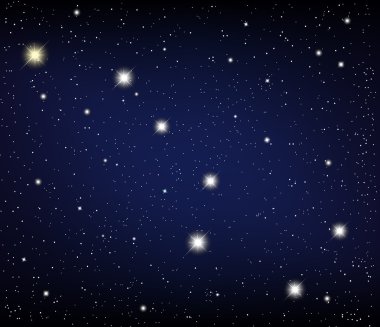 Cosmos. Constellation URSA Major star in the night sky. Vector illustration