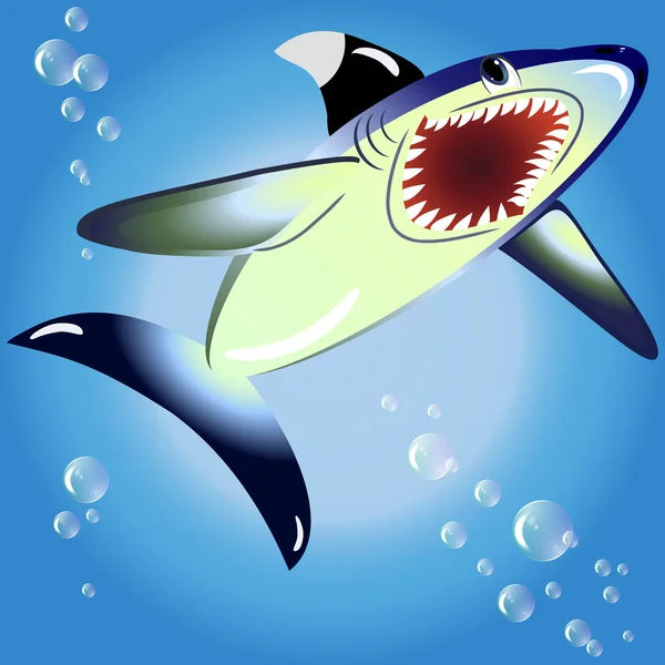 EPS10 vector illustration. shark — Stock Vector
