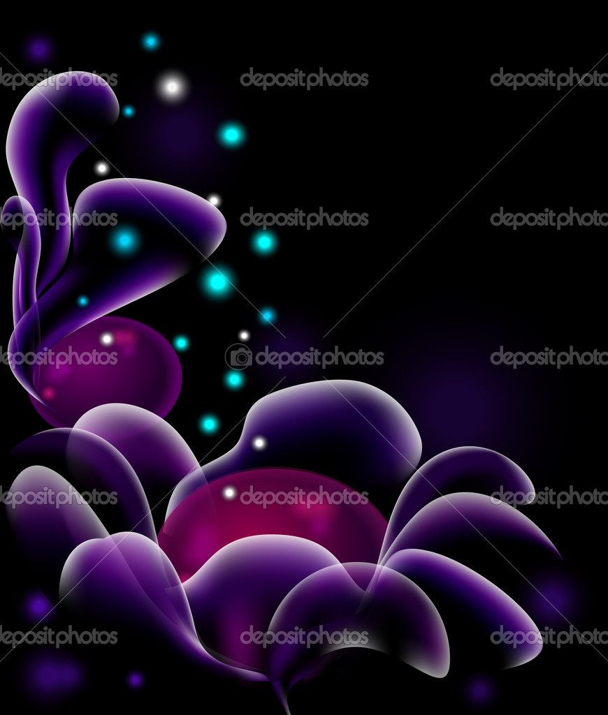 Eps10 illustrazione vettoriale fiori luminescenti fantastici sfondo colorato floreale con foglie e fiori per disegno astratto — Vettoriali di NatalyaA