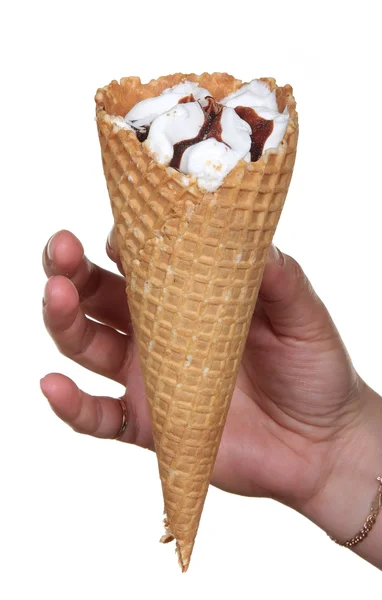 Crème glacée isolée sur fond blanc. — Photo