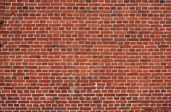 블록 배경입니다. 붉은 벽돌의 오래 된 벽돌 벽. — 스톡 사진