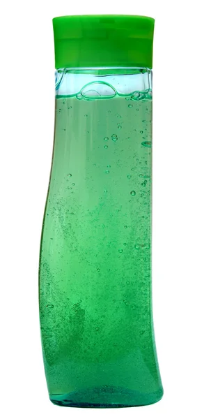 Пластикова пляшка з рідким милом, гелем для душу або шампунем . — стокове фото