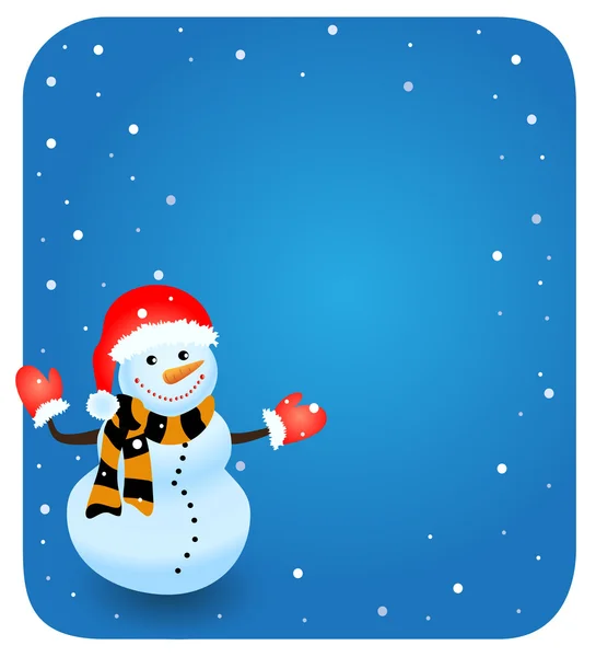Vector snowman. EPS vector illustration for Christmas design. — Stock Vector