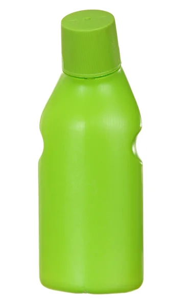 Plastic fles geïsoleerd op een witte achtergrond. schonere. — Stockfoto