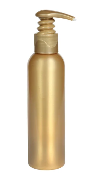 Gel, Schaum oder Flüssigseife Spender Pumpe Kunststoffflasche weiß. — Stockfoto
