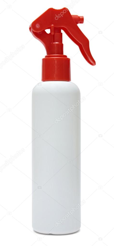 Plastic spray bottle isolated on white background
