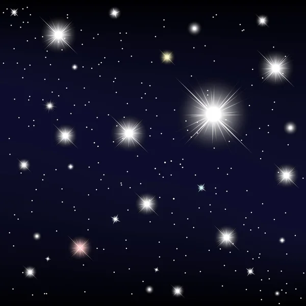 Cosmos. estrella en el cielo nocturno. Ilustración vectorial — Archivo Imágenes Vectoriales