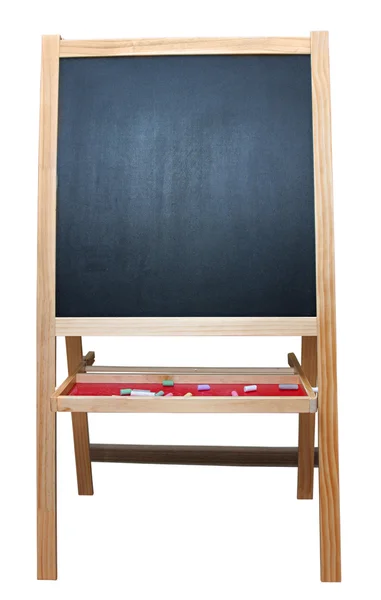 Blank art board, wooden easel, front view, — Stock Photo, Image