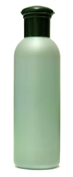 Bouteille en plastique cosmétique ou hygiénique fermée de gel, savon liquide, lotion, crème, shampooing. Isolé sur fond blanc . — Photo