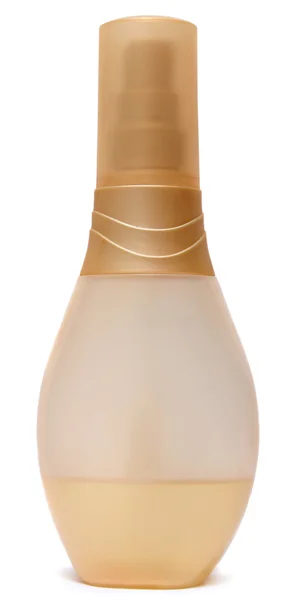 Plastikowa butelka z aerozolem na białym tle — Zdjęcie stockowe