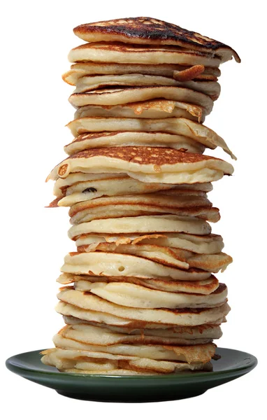 Pile of pancakes isolated on a white background — Stock Photo, Image