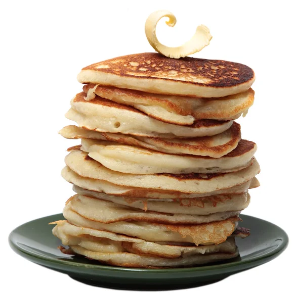 Pile of pancakes isolated on a white background — Stock Photo, Image