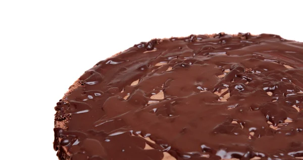 Torta al cioccolato isolato su sfondo bianco — Foto Stock