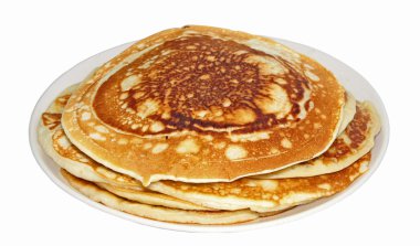 beyaz zemin üzerinde izole yığın krep