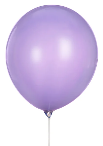 Één Lila ballon geïsoleerd op witte achtergrond — Stockfoto