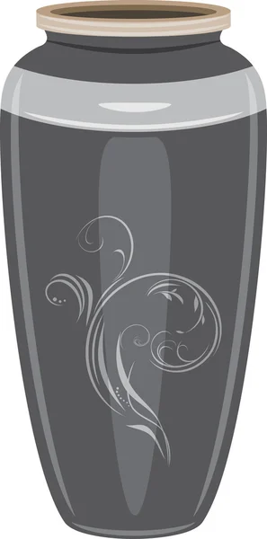 Jarrón de cerámica gris — Vector de stock