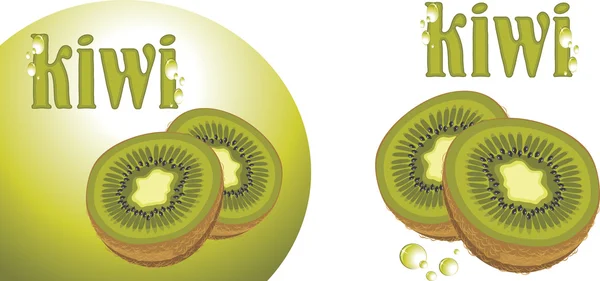 Fruta kiwi madura. Ícones para o design —  Vetores de Stock