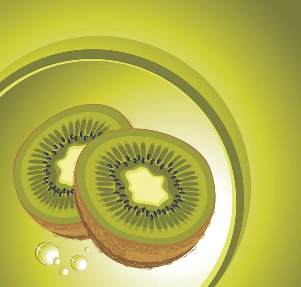 Rijp kiwi vruchten — Stockvector