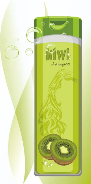 Butelka szampon kiwi — Wektor stockowy