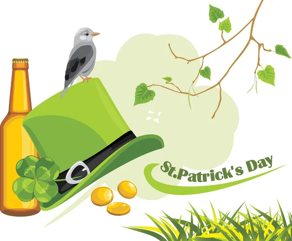 Congratulation with St. Patrick's Day — Stock Vector