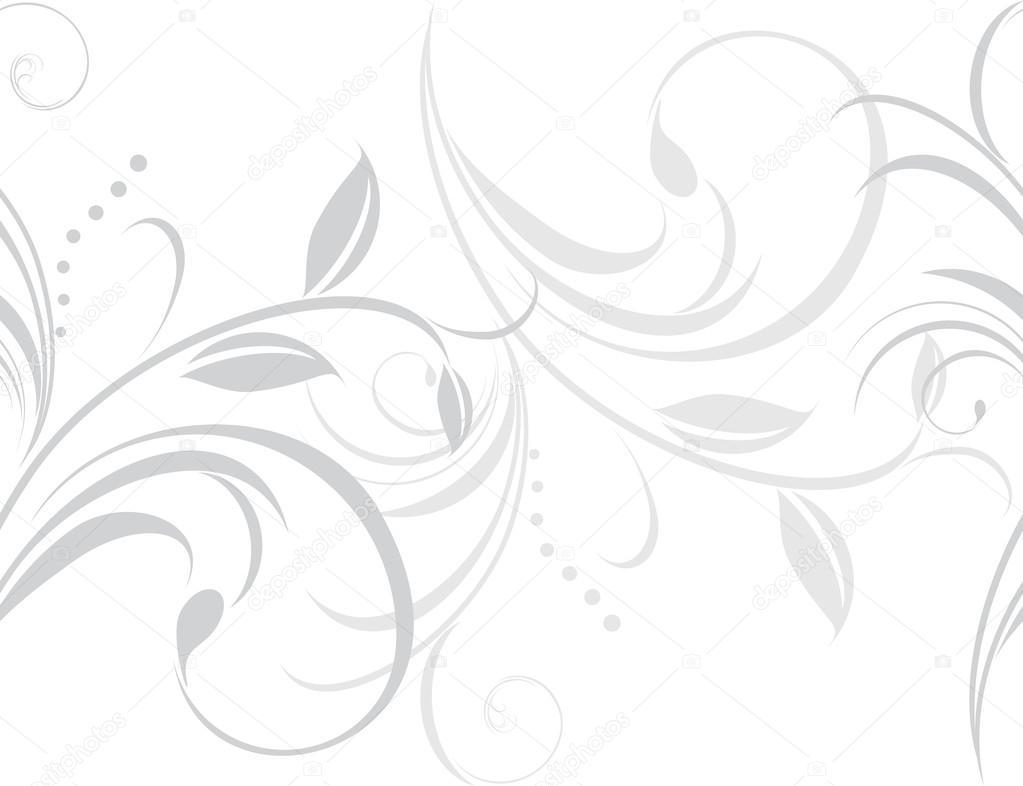 Ornamental light gray border isolated on the white