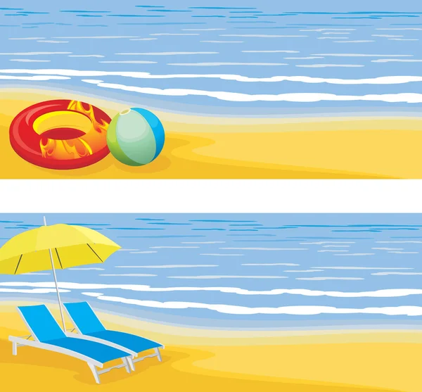 Strand recreatie. banner — Stockvector