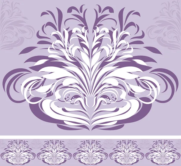 Decoratieve violet grens — Stockvector