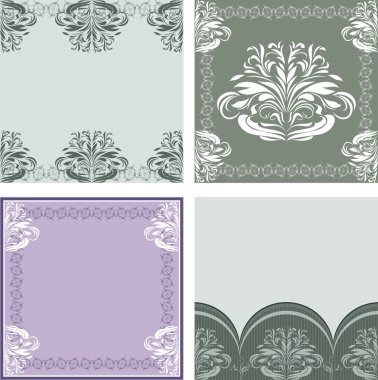 dört süsleme elemanları tasarımı için. çerçeveleri ve borders