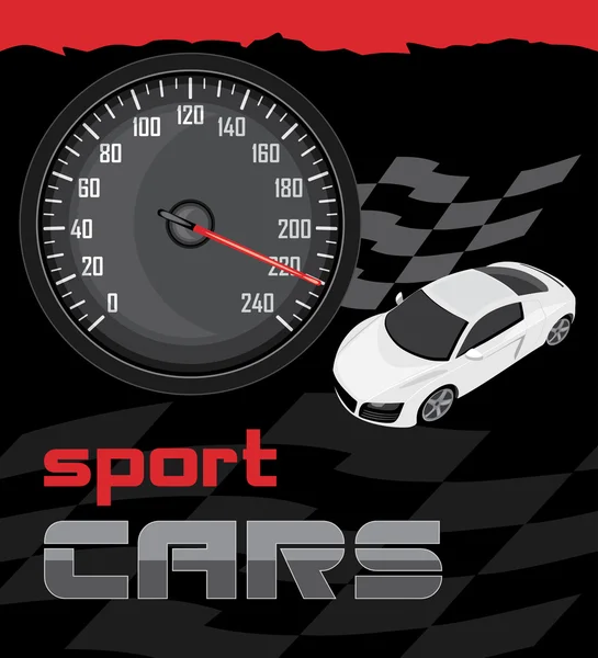 Sport auto's. pictogram voor ontwerp — Stockvector