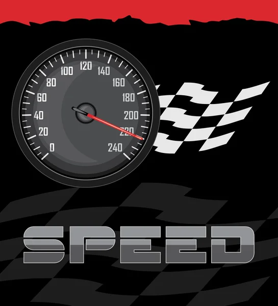 Speedometer on the abstract background — Stock Vector