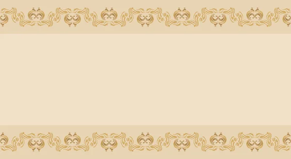 Bordure arabe ornementale beige sans couture — Image vectorielle