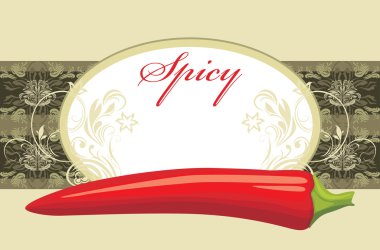 Chili acı biber. baharatlı. etiket tasarımı için