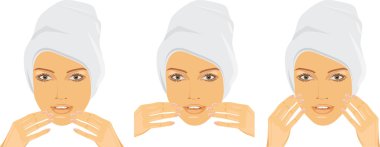 kadın yapma yüz masajı