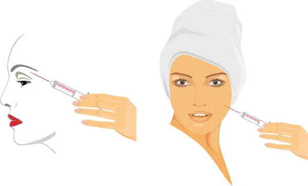 cosmética inyección de ácido hialurónico