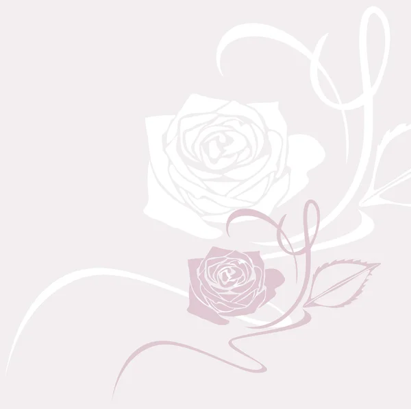Decoratieve achtergrond met gestileerde roos — Stockvector
