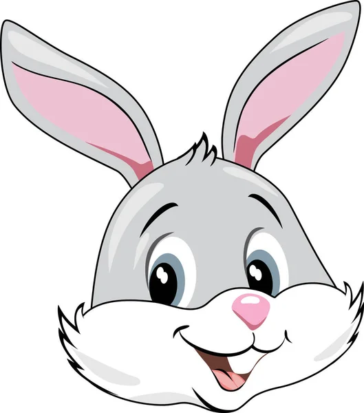 笑顔幸せなウサギの頭 — ストックベクタ