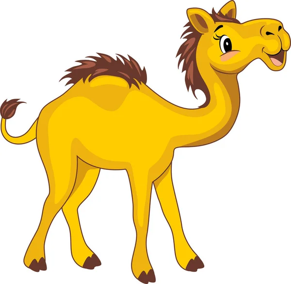 快乐有趣的骆驼 卡通画 — 图库矢量图片