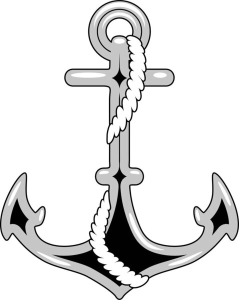 Stylized anchor isolated on white