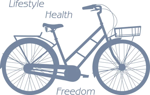Bicycle Lifestyle_Health_Freedom Sign Design — Vector de stock