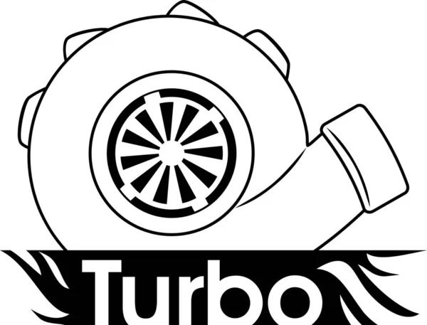 Turbo Stylish Design Shirt — Vetor de Stock
