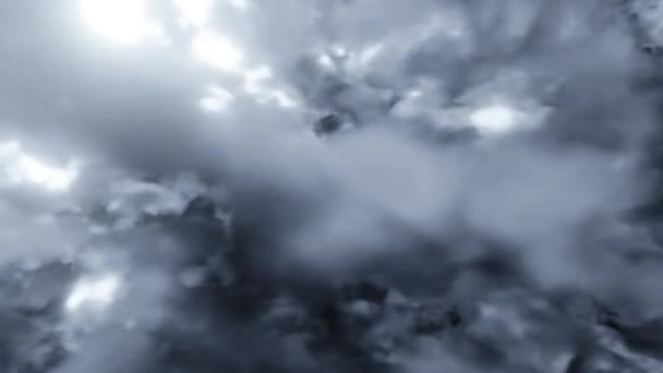 Rayo Tormenta Cielo Nocturno Destellos Relámpagos Las Nubes Oscuridad Truenos — Vídeo de stock