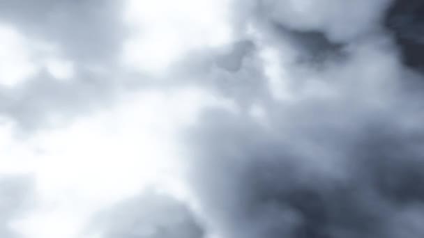 Буря Блискавка Нічному Небі Спалахи Блискавок Хмарах Темряві Громові Хмари — стокове відео