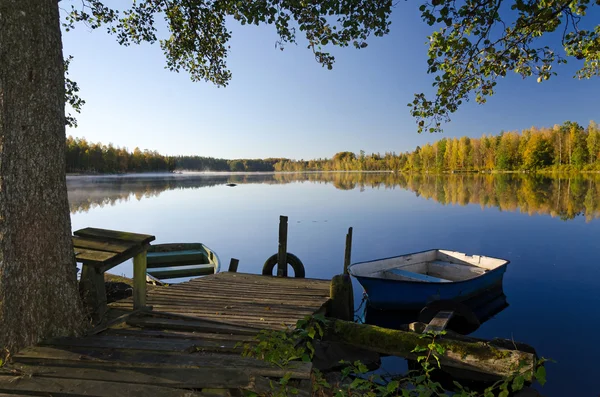 Höstens sjön ram — Stockfoto