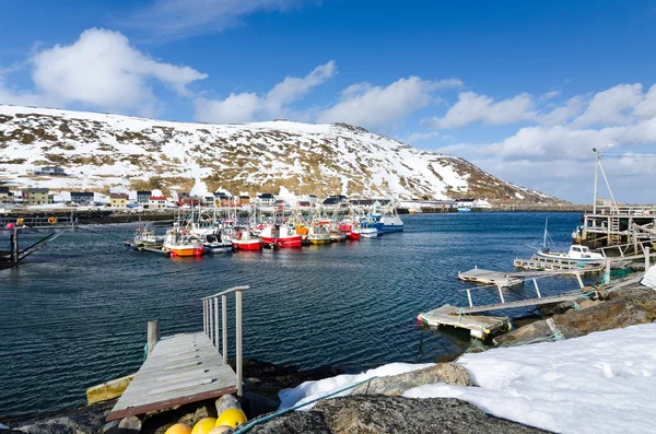 Porto di pesca a Skarsvag — Foto Stock