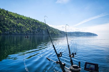 Güzel manzarada göl trollüğü