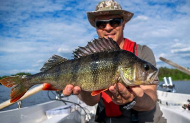 Mutlu balıkçı sunar büyük bir levrek