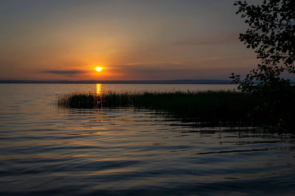 Amanecer Idílico Sobre Lago Sueco — Foto de Stock